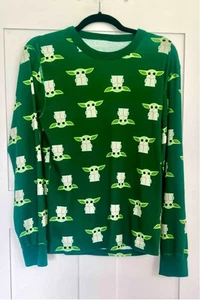 Green Baby Yoda Long Sleeve Shirt – Star Wars Mandalorian Grogu Graphic Top (17x - Picture 1 of 4