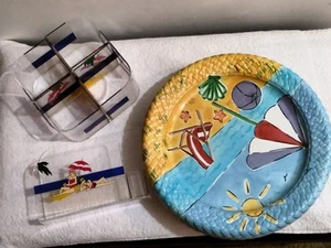 Picnic Set Matching Scenes Drinkware And Reusable Plates - Picture 1 of 5