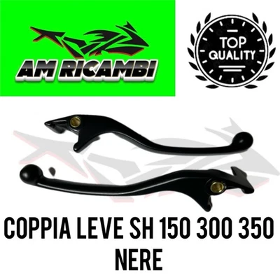 Coppia Leve Nere Honda Sh 125 150 300 350 Dal 2009-2024 - Immagine 1 di 4
