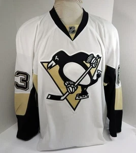Camiseta deportiva blanca 2015-16 Pittsburgh Penguins Adam Krause #63 emitida por el juego 58 32 - Imagen 1 de 11