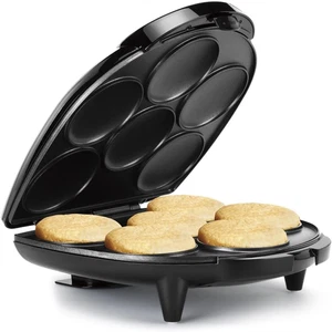 Maquina arepas 6 secciones antiadherente fácil uso panqueques tostiarepa negra - Imagen 1 de 12