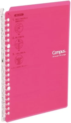 Cuadernos Campus Smart Ring Binder, B5 Slim Binder, 25 Capacidad, 26 Agujeros, Rosa, Foto 1 de 4