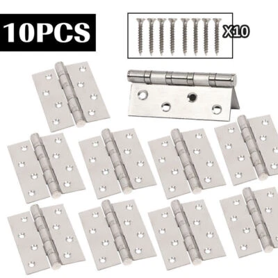 10 x STAINLESS STEEL BB Door Hinges 304 grade 100 x 75mm HEAVY DUTY AU - image 1 of 4