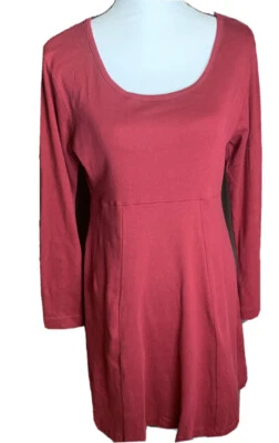 J. Peterman Company Womens Dress Size Small S Red Maroon Long Sleeve Cotton - Image 1 of 4