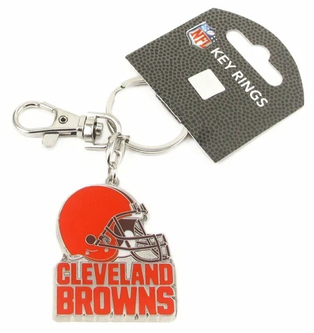 Cleveland Browns Keychain Metal Heavyweight Team Logo Key Ring Cover