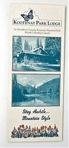 Brochure e mappa vintage Kootenay Park Lodge British Columbia Canada - Foto 1 di 6