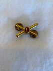#244A Wwii Us Army Coast Artillary Officer's Collar Insignia Lapel Pin Amco