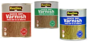 Rustins Vernice trasparente ad asciugatura rapida. Finitura raso, lucida o opaca - 250 ml/500 ml/1 L - Foto 1 di 9