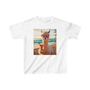 Chillin' Llama Vibes Kids Heavy Cotton™ Tee - Picture 1 of 13