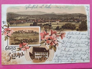 AK Sexau bei Emmendingen Denzlingen Waldkirch Litho mit Gasthaus zur Sonne Stube - Picture 1 of 3