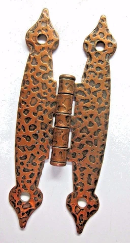 Colonial 1940s Butterfly Hinge Sweetheart Hammered Copper Face Flush Mount 1 MCM Cover