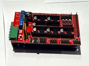 RAMPS V1.4 3D Printer Controller  and Mega 2560 With Risers