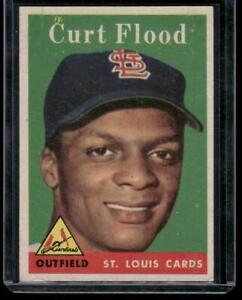 1958 Topps #464 Curt Flood Rookie EX-EXMT Nice Example Clean Card