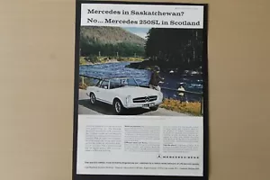 Original MERCEDES 250 SL 1967 magazine advert frame-ready wall-art flat-pack - Picture 1 of 1