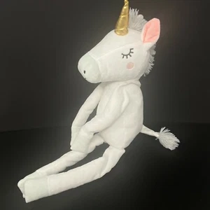 Almohada colgante de felpa de unicornio blanco Target Pillowfort cuerno dorado - Imagen 1 de 5