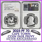 2023 Silver Krugerrand Cape Town PRIVY NGC PF70 South Africa proof R1 coin fair