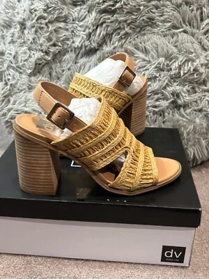 Dolce Vita Mujer Tostado Rian Puntera Cuadrada Tacón Bloque Eslinga Hebilla Trasera Zapatos 8 M Foto 1 de 4