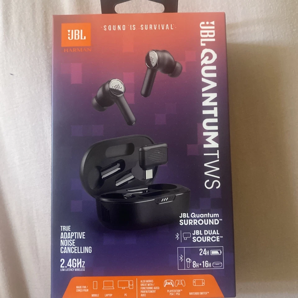 JBL Quantum TWS True Wireless Noise Cancelling Gaming Earbuds Earphones *NEW* - Image 1 of 1