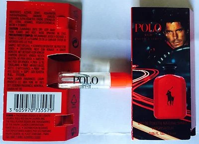 NUEVO Polo Ralph Lauren Rojo Colonia Fragancia Viaje Spray Muestra Vial .05oz 1.5ml Foto 1 de 4