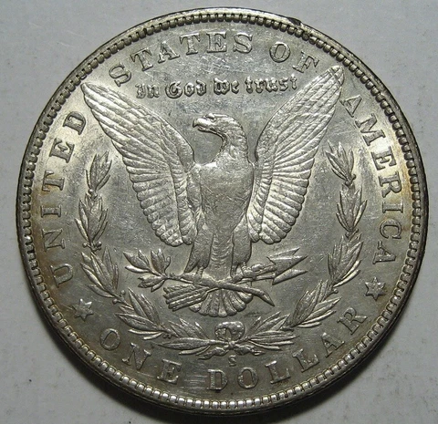 = 1901-S AU MORGAN Dollar, SCRATCHED, Nice Details, FREE Shipping Cover