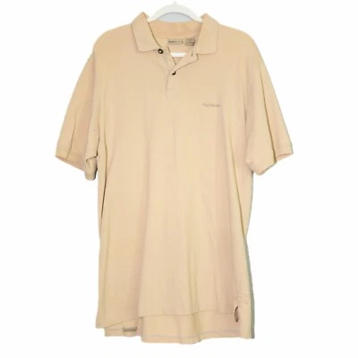 Ruff Hewn Mens Beige Polo Shirt Cotton Solid Collared Top Short Sleeve Size M - Image 1 of 4
