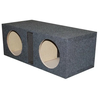 CAJA SUBWOOFER COCHE ALFOMBRADA QPOWER BASS12 VENTILADA DOBLE ORIFICIO 12" 12 PULGADAS Foto 1 de 2