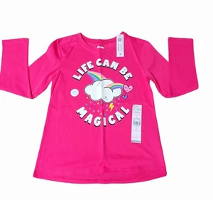 Life Can Be Magical Girls Pink Long Sleeve Shirt Size 7 - Picture 1 of 2