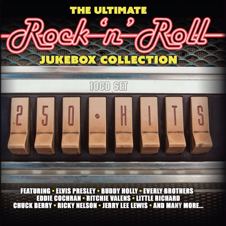 Rock n Roll 10 CDs 250 Hits The Ultimate Jukebox Collection Of 50s 60s Music New - Image 1 of 4