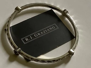 R J Graziano (4) Crystal Bangle Bracelet - New - Picture 1 of 5