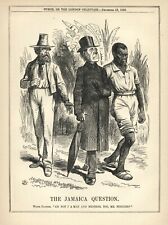 RARE 1865 British Cartoon THE JAMAICA QUESTION  Colonialism Mr. Stiggins/Dickens