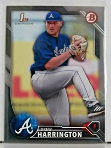 2016 BOWMAN DRAFT DREW HARRINGTON SILVER BORDER PARALLEL /499