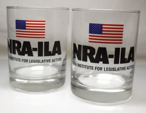 Trump 2 WHISKEY Bourbon TRINKGLAS NRA NATIONAL RIFLE ASSOCIATION Paar  - Bild 1 von 6