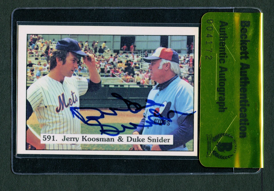 Duke Snider #591 signed autograph Checklist Card Beckett Authentication BAS - Image 1 of 1