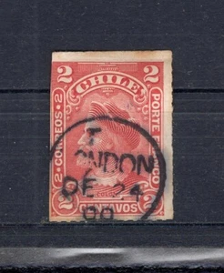 CHILE 1900er Cabezones seltener Stempel LONDON Paquebot - Bild 1 von 1