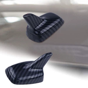 Carbon Fiber Style Shark Fin Antenna Cover Car Auto Roof Decor Aerial Universal - Imagen 1 de 12
