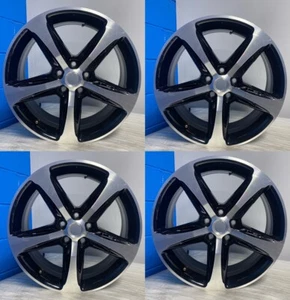 SET 2019-2024 Chevy Equinox 19x7.5 Black Machined 5 Spoke Rims ALY 5831 5687 - Picture 1 of 6