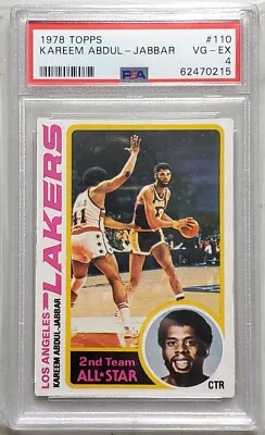 1978 Topps Kareem Abdul-Jabbar #110 PSA 4 HOF - Image 1 of 2
