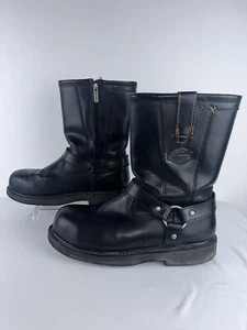 HARLEY-DAVIDSON WORK Men's 10" Bill Steel Toe Harness Work Boot 12M Black D95328 - Picture 1 of 18