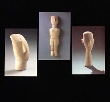 Cycladic & Ancient Greek Art Museum Postcard Lot of 3 Marble Statues