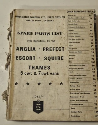Ford Anglia Prefect Escort Squire Thames Spare Parts and Installations 1953 - 57 - image 1 of 4