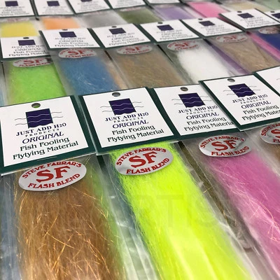 STEVE FARRAR SF FLASH BLEND - Fly Tying Fiber Material Just Add H20 - 60 Colors! - Image 1 of 2