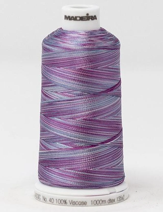 Madeira Classic Rayon 40, #2003 PURPLE ASTRO 1000m Variegated Embroidery Thread - Image 1 of 1