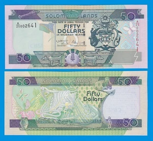 Solomon Islands 50 Dollars P 24 ND 2001 Prefix A/25 UNC - Picture 1 of 1