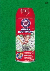 2016 TOPPS WACKY PACKAGES MLB - WASHINGTON NATIONALS GNANTS BUG SPRAY - GREEN!! - Picture 1 of 1