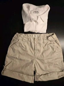 Cherokee Girls School Uniform Bermuda Shorts Polo Khaki Pants Size 10 Lot Of 3 - Picture 1 of 3