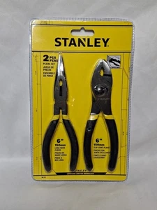 Stanley Tools Zangen 2-teiliges Set: 6" Slip Joint & 6" Nadel lange Nase 84-212 NEU - Bild 1 von 7