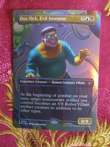 FOIL EXTENDED BORDERLESS Doc Ock, Evil inventor Marvel Spider-Man Magic MTG card - Picture 1 of 1