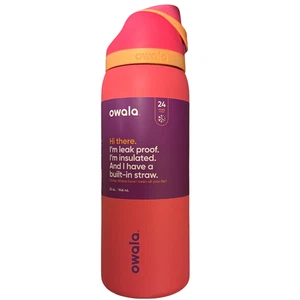 Owala FreeSip 32 Unzen Edelstahl Trinkflasche Flieder Rosa Dual Sip Isoliert - Bild 1 von 2