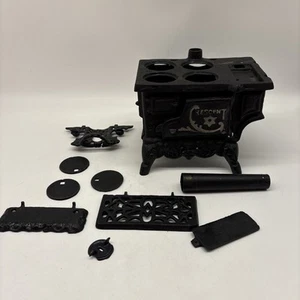 Antique Crescent Mini Cast Iron Stove Oven Salesman Sample W/ Box! - Picture 1 of 17