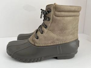 Stivali donna Nautica Sea Ripple invernali neve pioggia anatra grigio marrone zip laterale taglia 9 - Foto 1 di 16